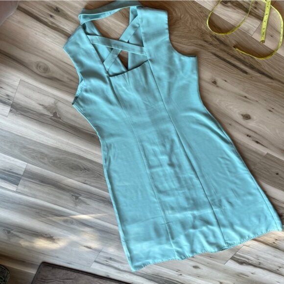 Vintage Betsy Lauren Turquoise Sleeveless  Sun Dress Size 14 - Picture 1 of 6